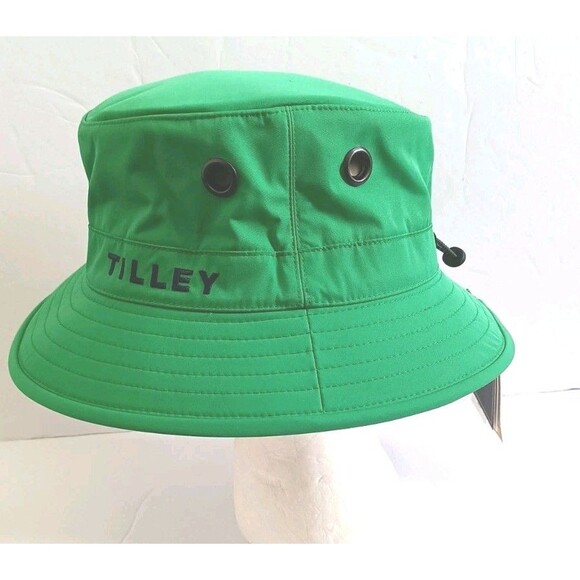 Tilley Golf Collection Bucket Hat Green Size Medium Outdoors Rain Resistant New - Picture 1 of 14